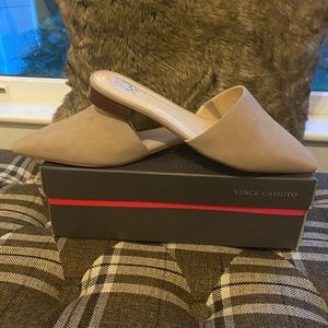 Vince Camuto Wild Mushroom Suede Mule Size 8